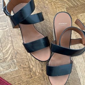 SOLD Givenchy Paris Liloo Black Wooden Platforms
